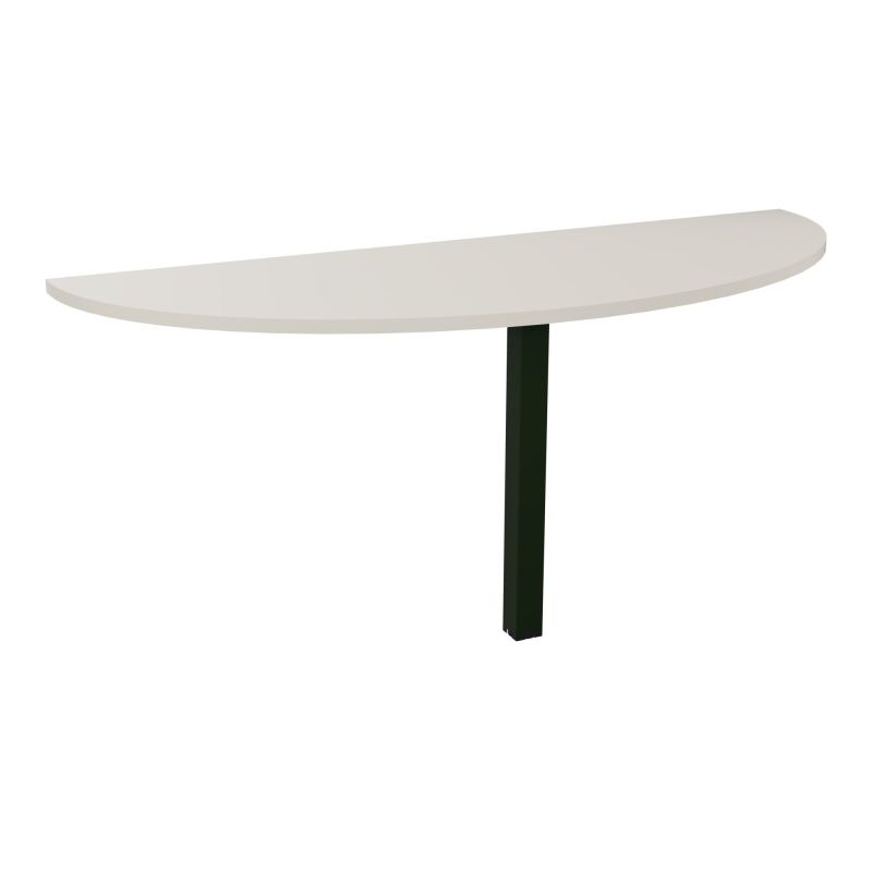 TABLE DEMI-RONDE CONECT L165XP60CM-PLAT EP25MM -PIED CARRE FX N5 ST