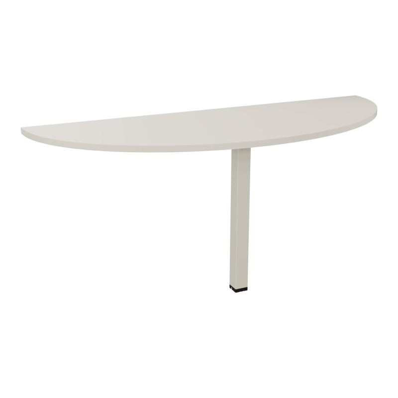 TABLE DEMI-RONDE CONECT L165XP60CM-PLAT EP25MM -PIED CARRE FX N5 ZC