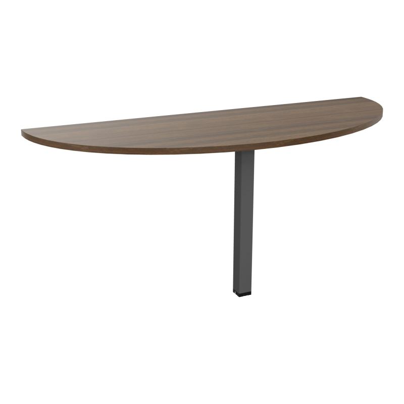 TABLE DEMI-RONDE CONECT L165XP60CM-PLAT EP25MM -PIED CARRE FX N6 SC