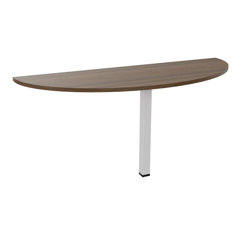 TABLE DEMI-RONDE CONECT L165XP60CM-PLAT EP25MM -PIED CARRE FX N6 SD