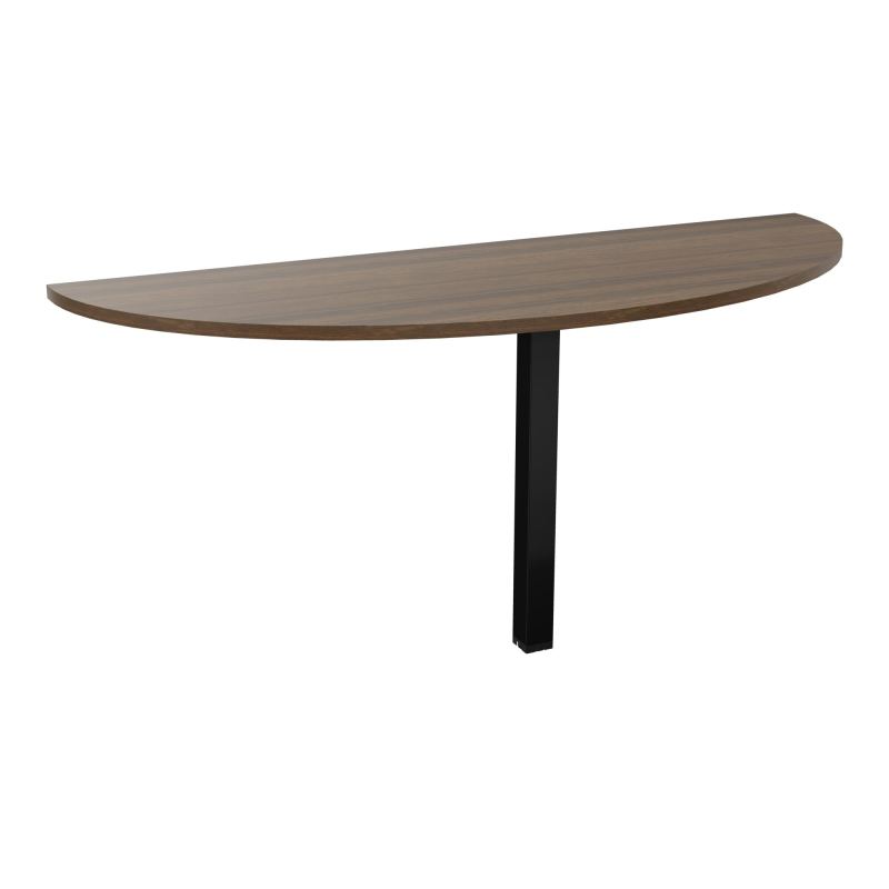 TABLE DEMI-RONDE CONECT L165XP60CM-PLAT EP25MM -PIED CARRE FX N6 SG