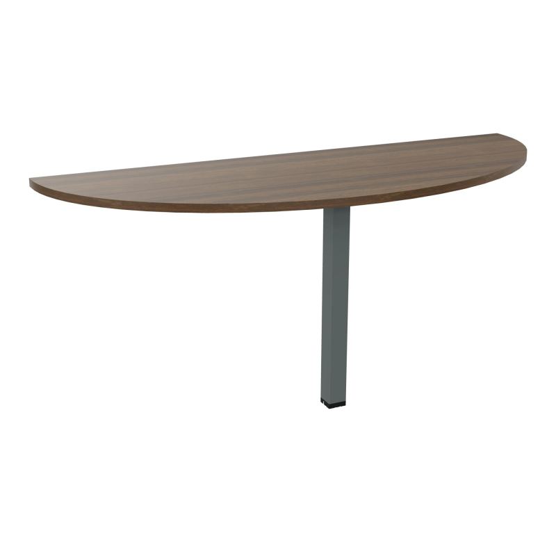 TABLE DEMI-RONDE CONECT L165XP60CM-PLAT EP25MM -PIED CARRE FX N6 SU