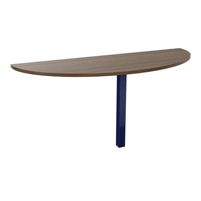 TABLE DEMI-RONDE CONECT L165XP60CM-PLAT EP25MM -PIED CARRE FX N6 X4