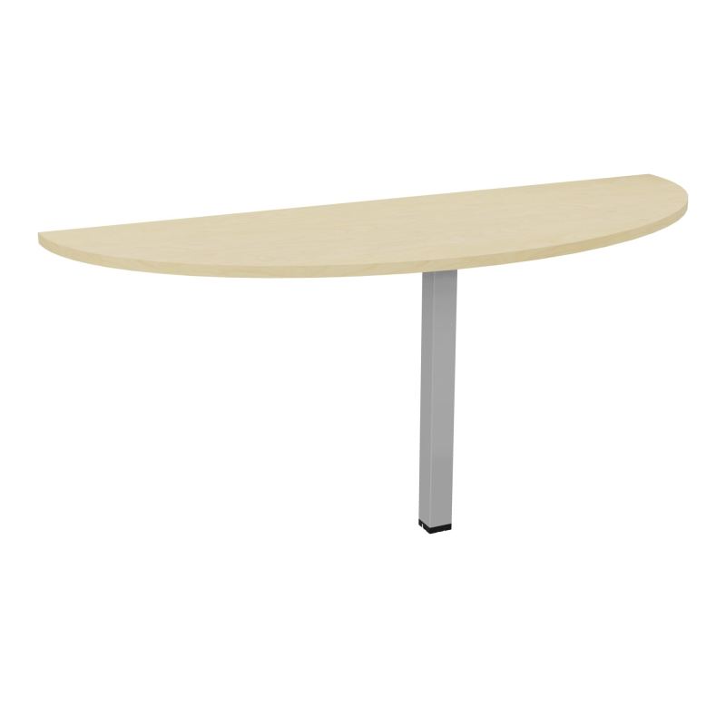 TABLE DEMI-RONDE CONECT L165XP60CM-PLAT EP25MM -PIED CARRE FX N8 SA