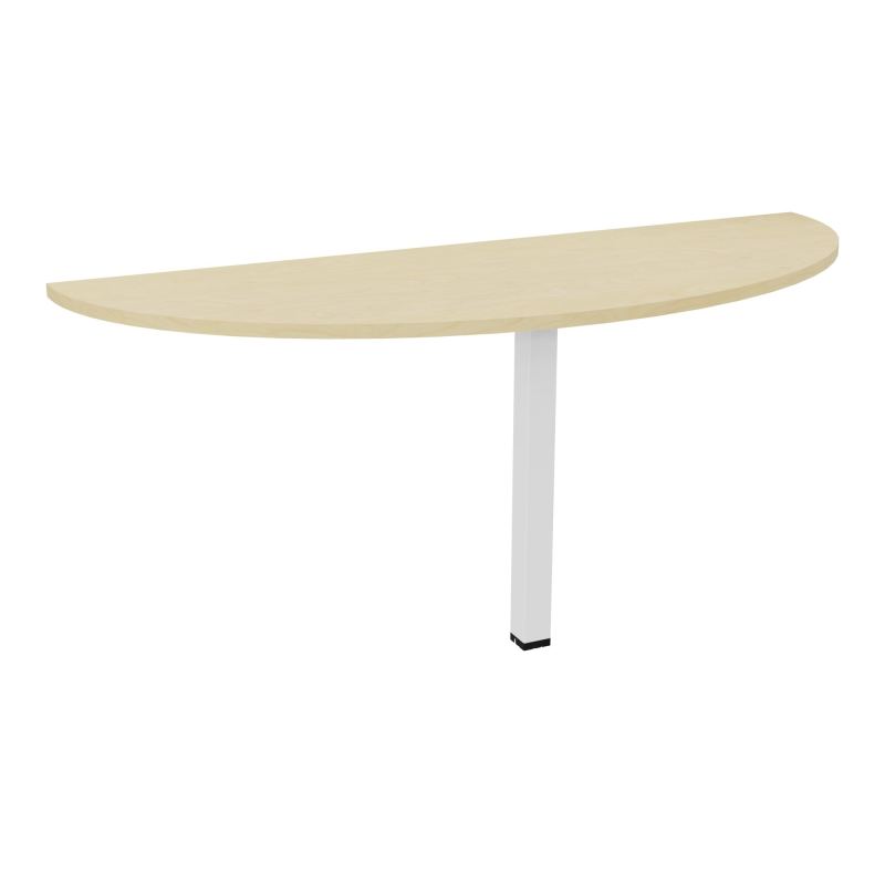 TABLE DEMI-RONDE CONECT L165XP60CM-PLAT EP25MM -PIED CARRE FX N8 SO