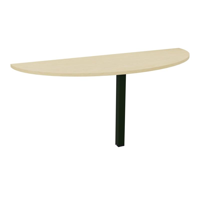 TABLE DEMI-RONDE CONECT L165XP60CM-PLAT EP25MM -PIED CARRE FX N8 ST