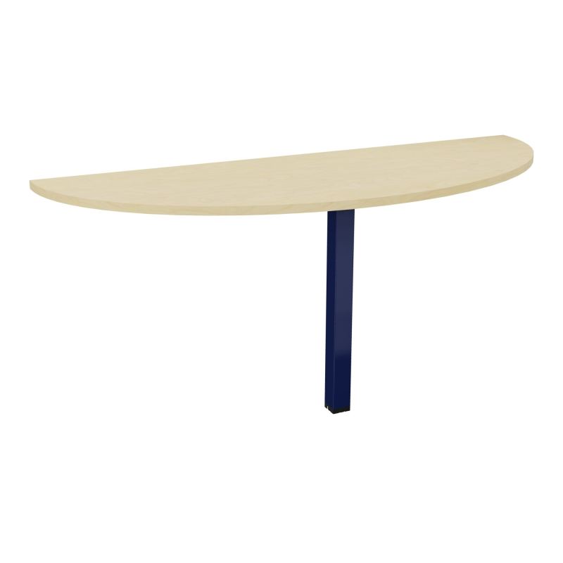 TABLE DEMI-RONDE CONECT L165XP60CM-PLAT EP25MM -PIED CARRE FX N8 X4