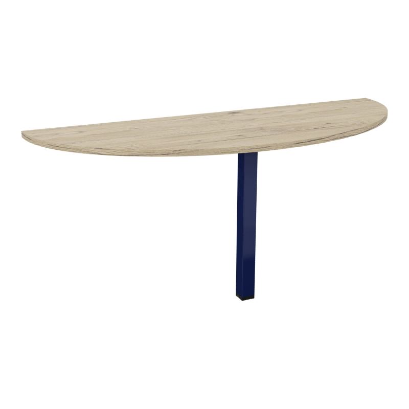 CONECT EXTENS.BENCH PLAN DEMI-ROND L165XP60CM EP25MM R3-PIED CARRE FX X4