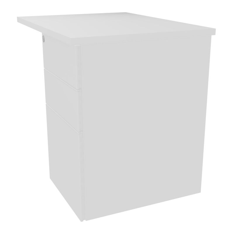 CONECT RETOUR RECT L80XP60CM-PLAT EP25MM MG-SUR CAISSON HB 3 TIROIRS SO