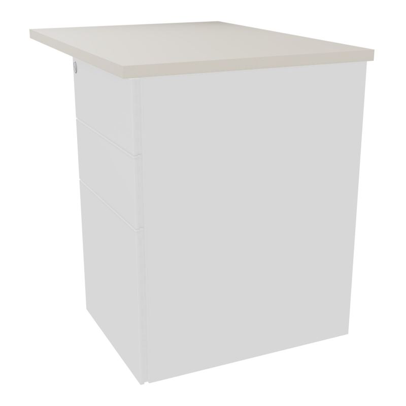 RETOUR RECT CONECT L80XP60CM-PLAT EP25MM -SUR CAISSON HB 3 TIROIRS N5 SO