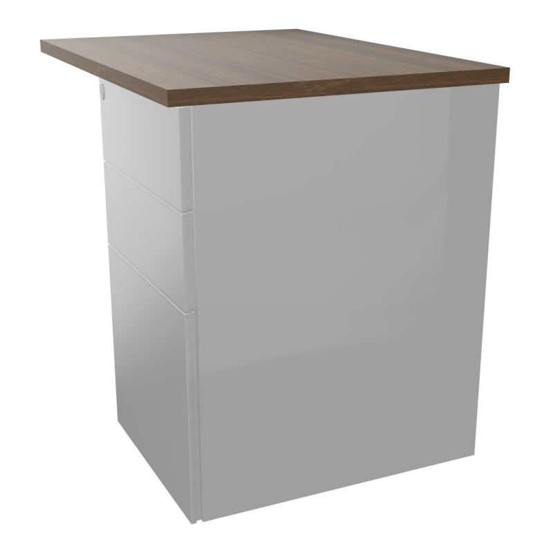 RETOUR RECT CONECT L80XP60CM-PLAT EP25MM -SUR CAISSON HB 3 TIROIRS N6 SA