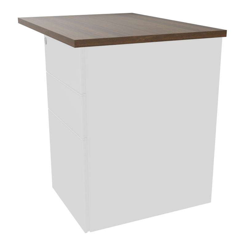 RETOUR RECT CONECT L80XP60CM-PLAT EP25MM -SUR CAISSON HB 3 TIROIRS N6 SO