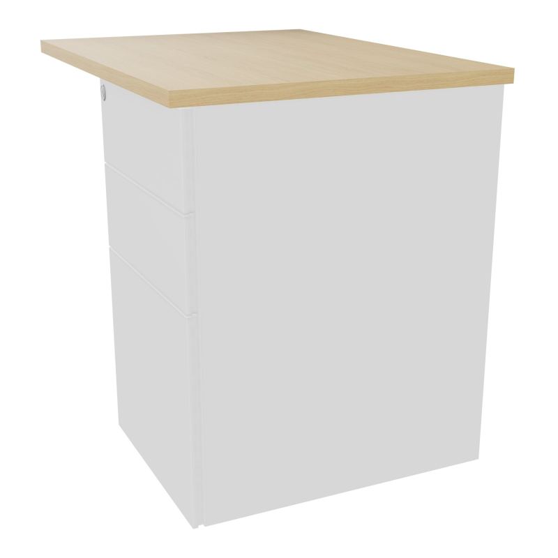 RETOUR RECT CONECT L80XP60CM-PLAT EP25MM -SUR CAISSON HB 3 TIROIRS   R1 SO