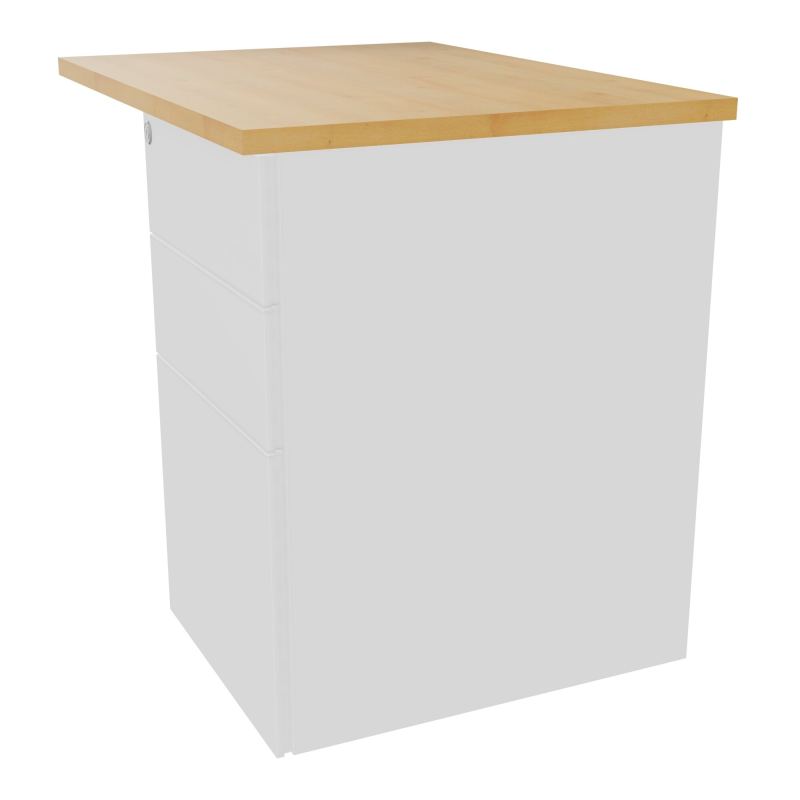 RETOUR RECT CONECT L80XP60CM-PLAT EP25MM -SUR CAISSON HB 3 TIROIRS   R5 SO