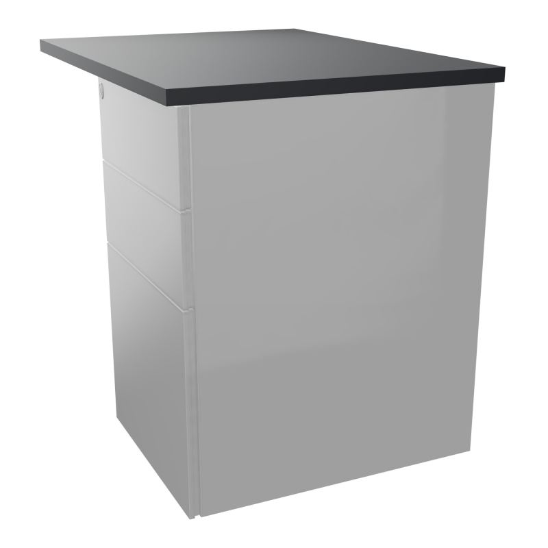 RETOUR RECT CONECT L80XP60CM-PLAT EP25MM -SUR CAISSON HB 3 TIROIRS   R9 SA
