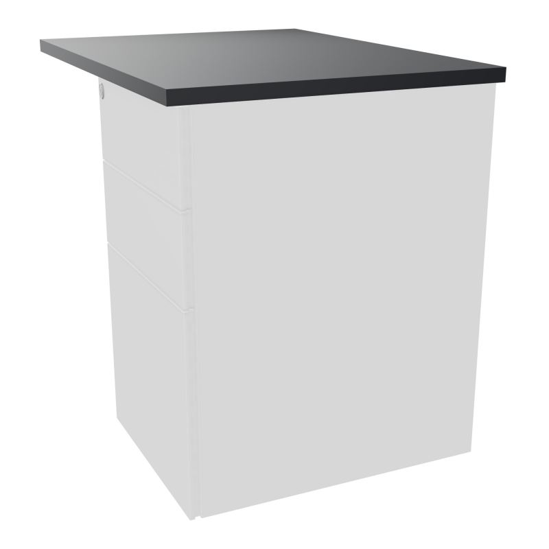 RETOUR RECT CONECT L80XP60CM-PLAT EP25MM -SUR CAISSON HB 3 TIROIRS   R9 SO