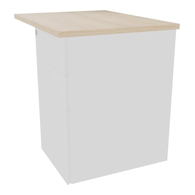 CONECT RET RECT L80XP60CM-PLAT EP25MM RZ-SUR CAISSON HB 3 TIROIRS SO