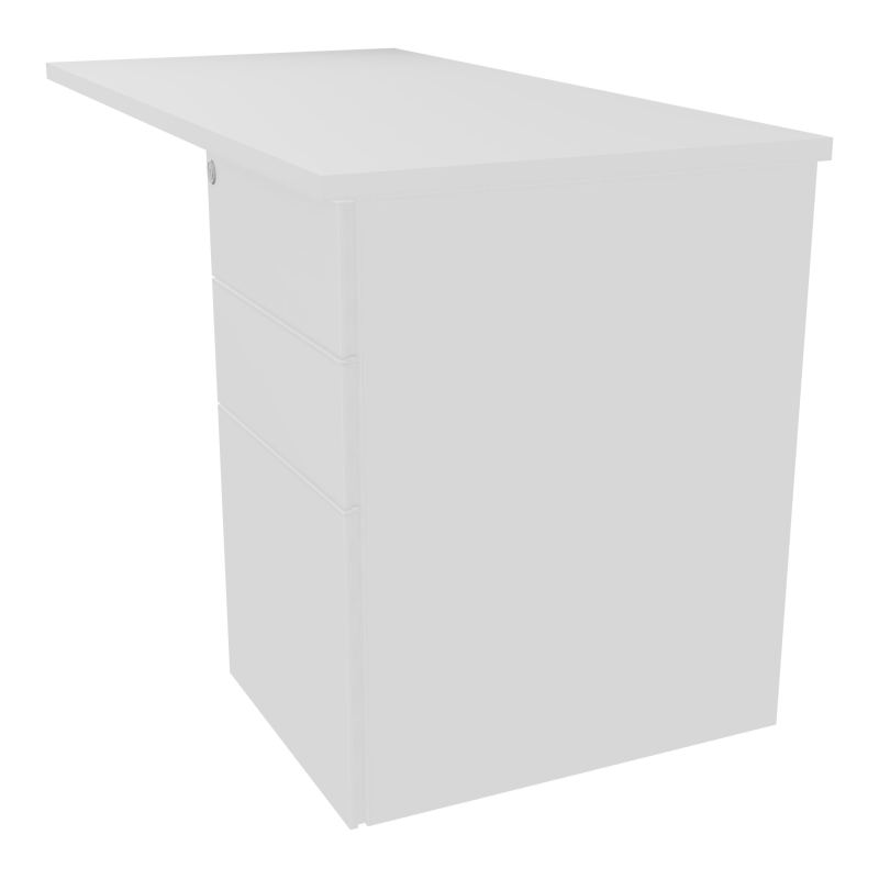 CONECT RETOUR RECT L120XP60CM-PLAT EP25MM MG-SUR CAISSON HB 3 TIROIRS SO