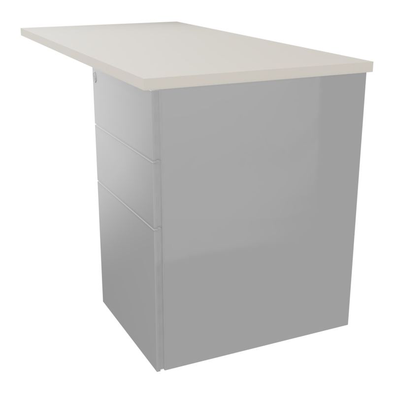 RETOUR RECT CONECT L120XP60CM-PLAT EP25MM -SUR CAISSON HB 3 TIROIRS N5 SA