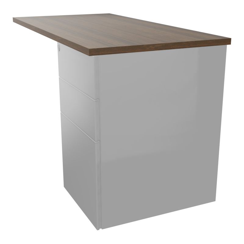RETOUR RECT CONECT L120XP60CM-PLAT EP25MM -SUR CAISSON HB 3 TIROIRS N6 SA