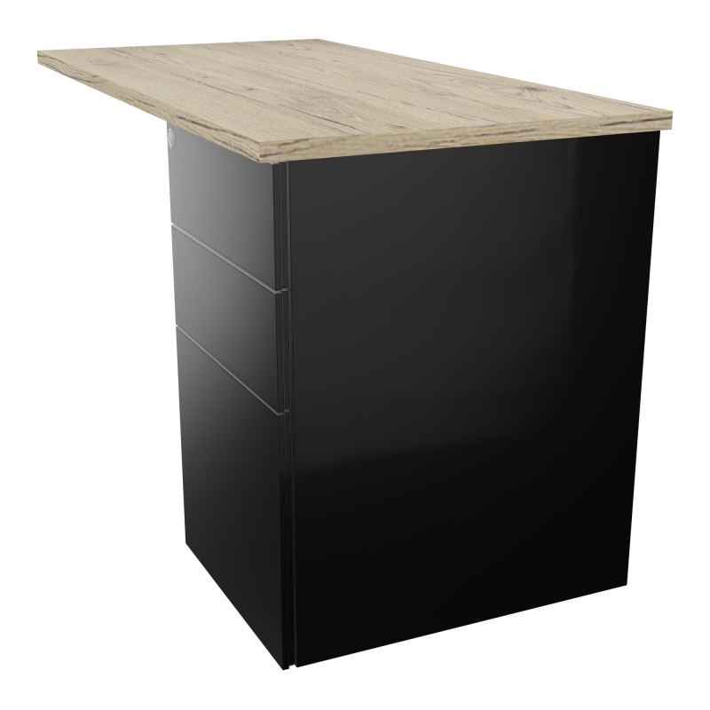 CONECT RETOUR RECT L120XP60CM-PLAT EP25MM -SUR CAISSON HB 3 TIROIRS R3 SG