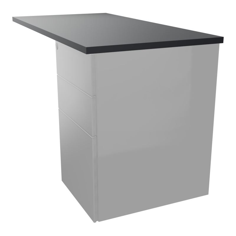 RETOUR RECT CONECT L120XP60CM-PLAT EP25MM -SUR CAISSON HB 3 TIROIRS   R9 SA