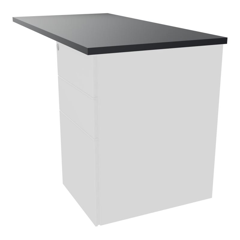 RETOUR RECT CONECT L120XP60CM-PLAT EP25MM -SUR CAISSON HB 3 TIROIRS   R9 SO