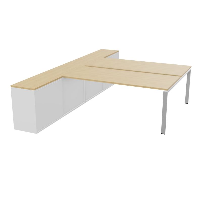 CNT 2T BENCH 223X330+RGT HT BR DBLE FACE PLAT.FIXES 180X80 P.FX RECT.ARCHE R1 SA MG