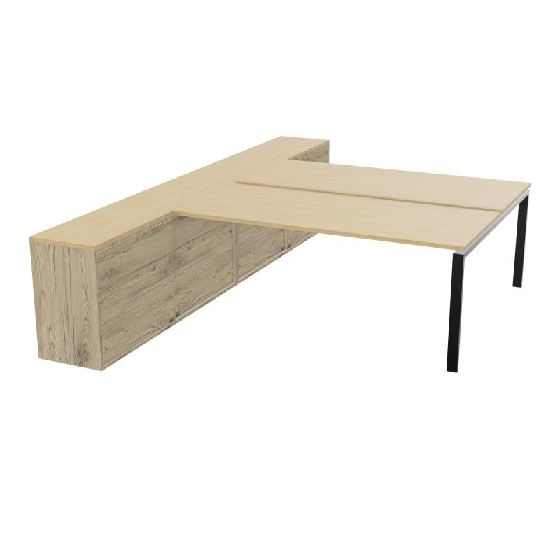CNT 2T BENCH 223X330+RGT HT BR DBLE FACE PLAT.FIXES 180X80 P.FX RECT.ARCHE R1 SG R3