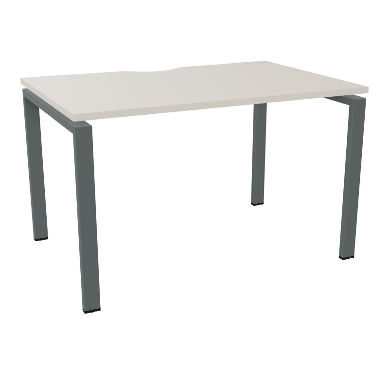 BUR RECT. CONECT ECHANCRURE L120XP80CM décor  SUR PIEDS ARCHE FIXES FIN N5 SU