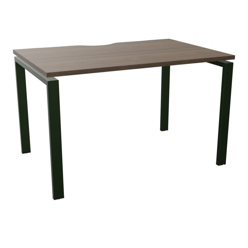 BUR RECT. CONECT ECHANCRURE L120XP80CM décor  SUR PIEDS ARCHE FIXES FIN N6 ST