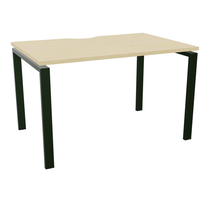 BUR RECT. CONECT ECHANCRURE L120XP80CM décor  SUR PIEDS ARCHE FIXES FIN N8 ST