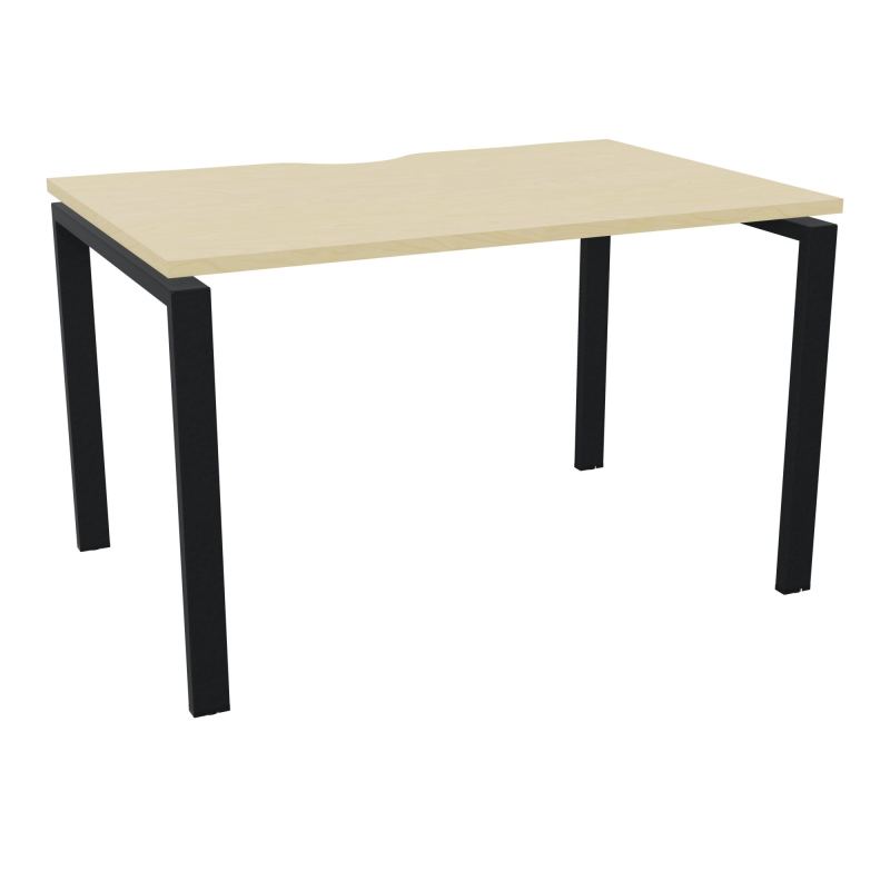 BUR RECT. CONECT ECHANCRURE L120XP80CM décor  SUR PIEDS ARCHE FIXES FIN N8 ZP