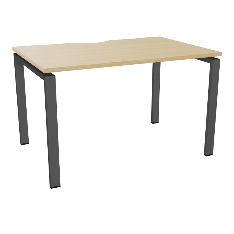 BUR RECT. CONECT ECHANCRURE L120XP80CM décor  SUR PIEDS ARCHE FIXES FIN    R1 SC