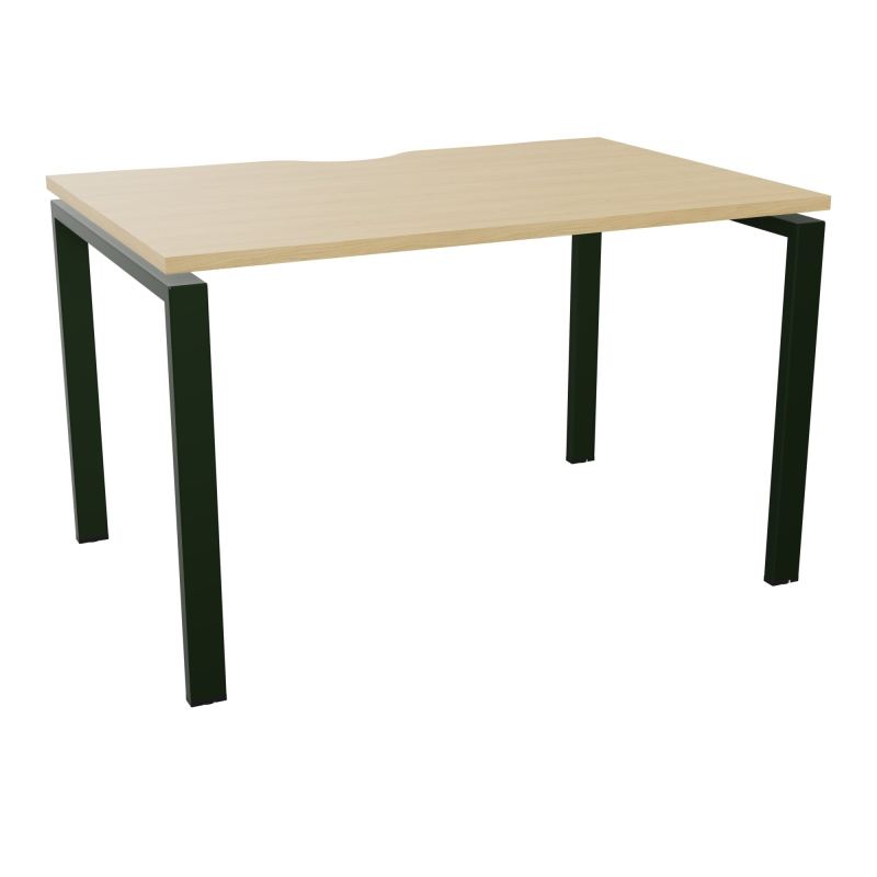 BUR RECT. CONECT ECHANCRURE L120XP80CM décor  SUR PIEDS ARCHE FIXES FIN    R1 ST