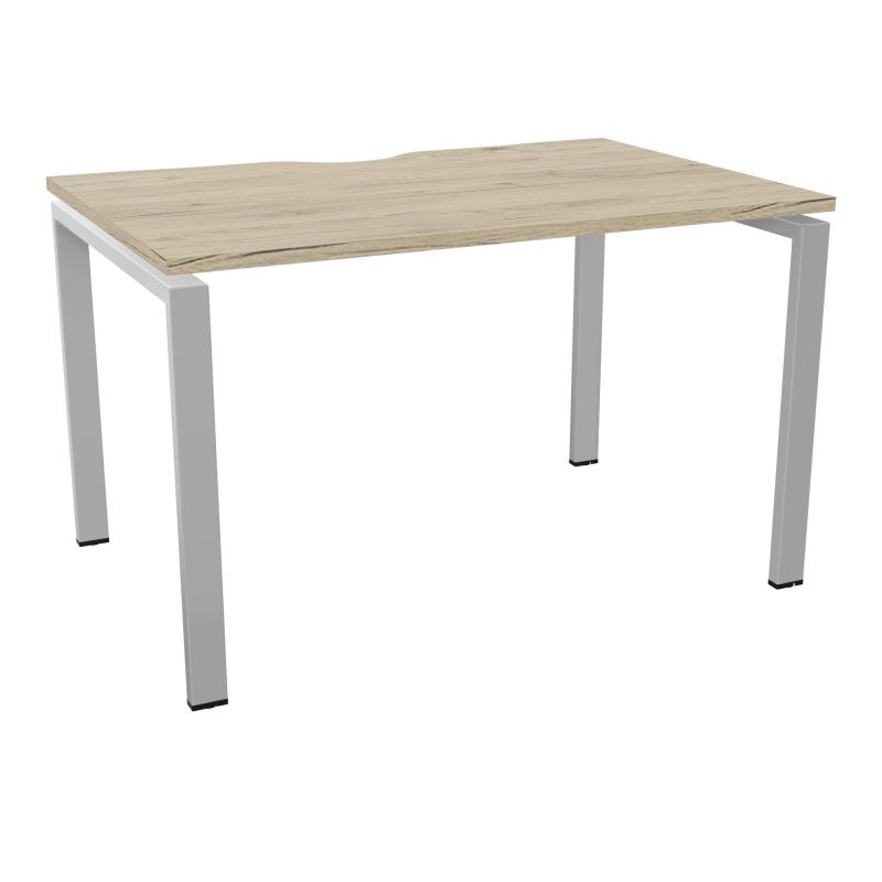 CONECT BUR RECT. ECHANCRURE L120XP80CM décor R3 SUR PIEDS ARCHE FIXES FIN SA