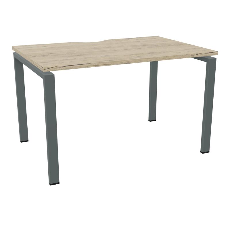 CONECT BUR RECT. ECHANCRURE L120XP80CM décor R3 SUR PIEDS ARCHE FIXES FIN SU