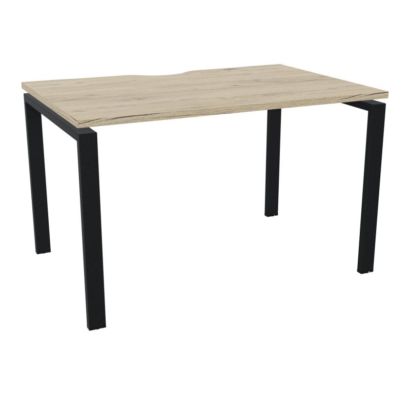 CONECT BUR RECT. ECHANCRURE L120XP80CM décor R3 SUR PIEDS ARCHE FIXES FIN ZP