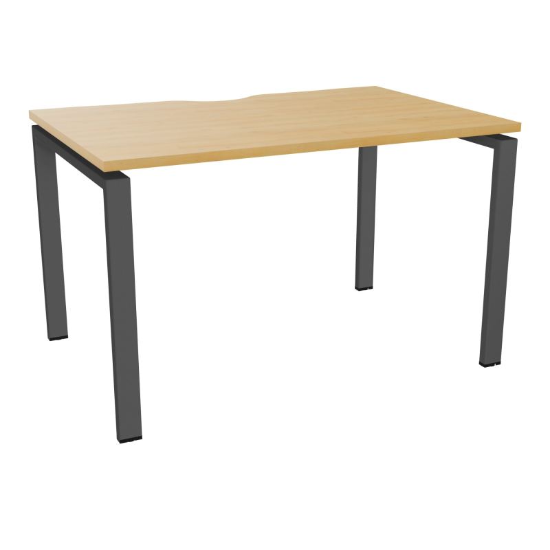 BUR RECT. CONECT ECHANCRURE L120XP80CM décor  SUR PIEDS ARCHE FIXES FIN    R5 SC