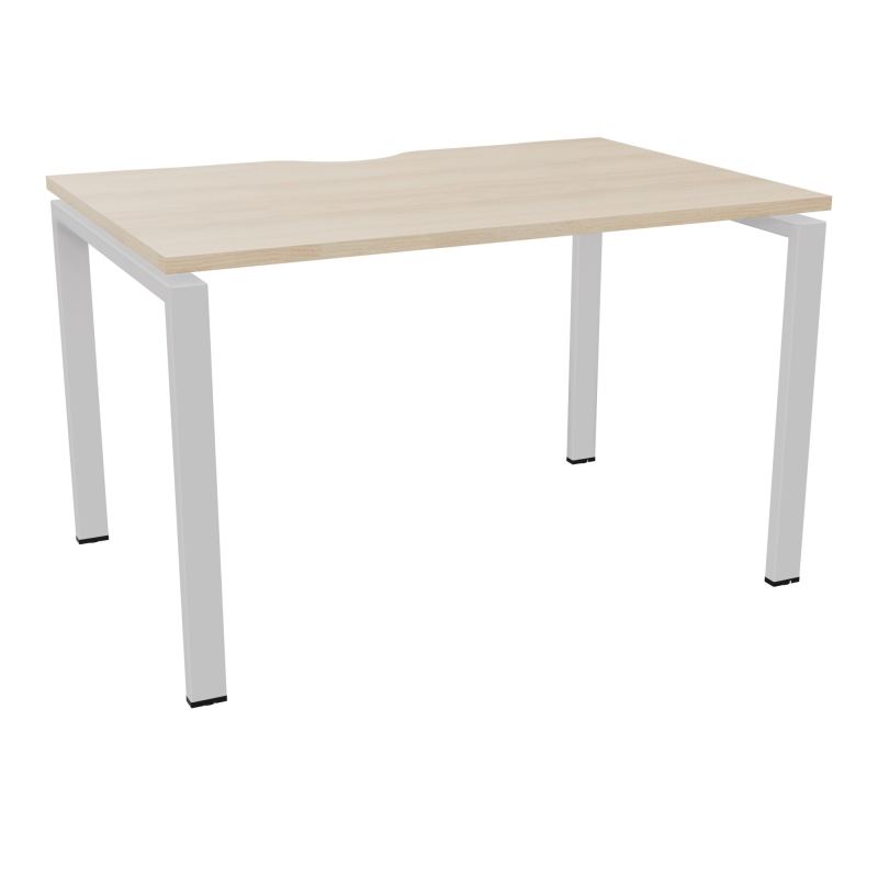 CONECT BUR RECT. ECHANCRURE L120XP80CM décor RZ SUR PIEDS ARCHE FIXES FIN SD