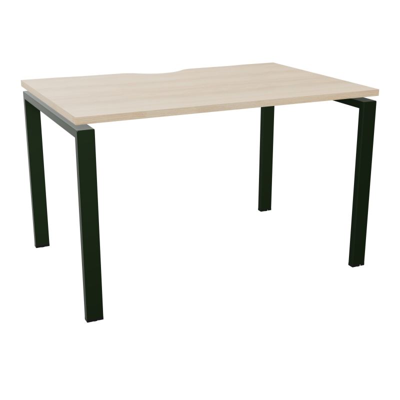 BUR RECT. CONECT ECHANCRURE L120XP80CM décor  SUR PIEDS ARCHE FIXES FIN RZ ST