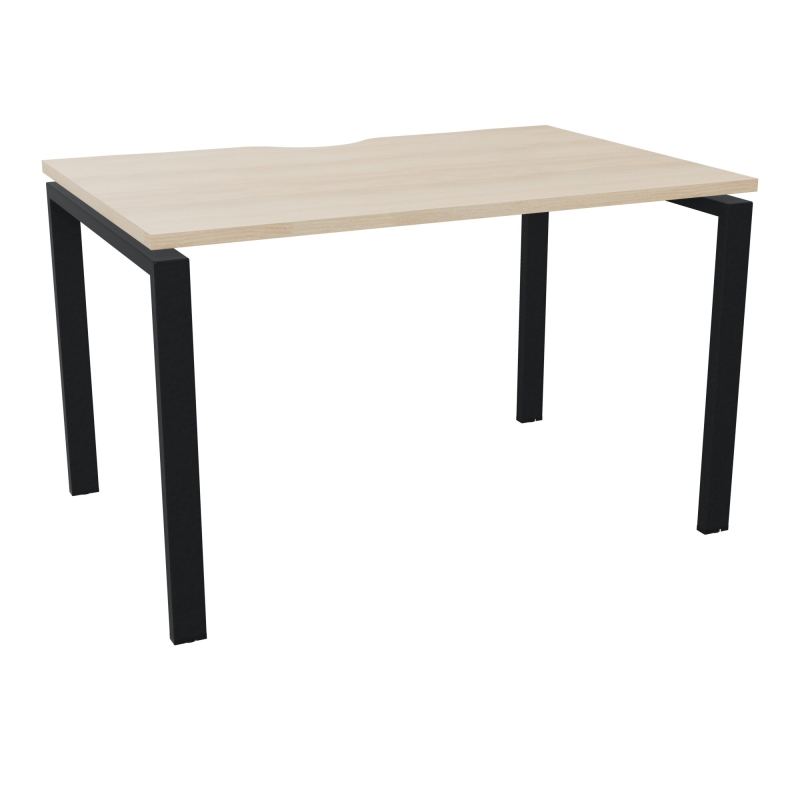 CONECT BUR RECT. ECHANCRURE L120XP80CM décor RZ SUR PIEDS ARCHE FIXES FIN ZP