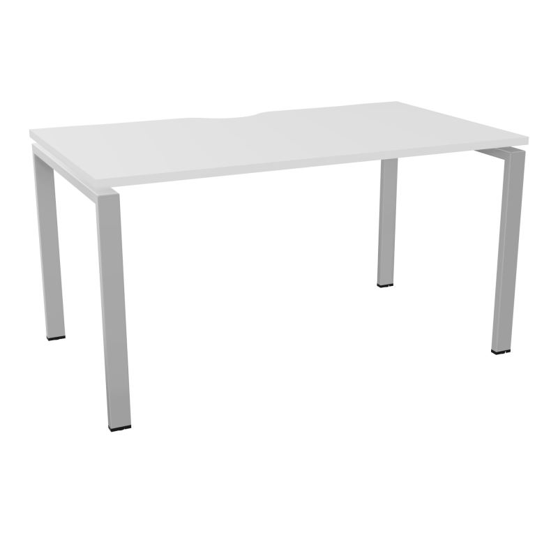 CONECT BUR RECT. ECHANCRURE L140XP80CM décor MG SUR PIEDS ARCHE FIXES FIN SA