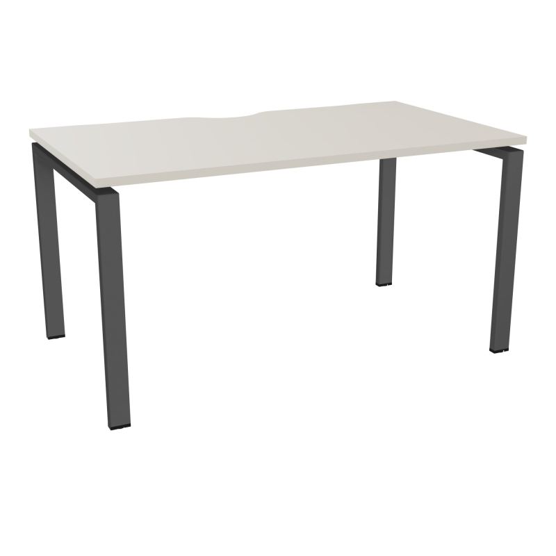 BUR RECT. CONECT ECHANCRURE L140XP80CM décor  SUR PIEDS ARCHE FIXES FIN N5 SC
