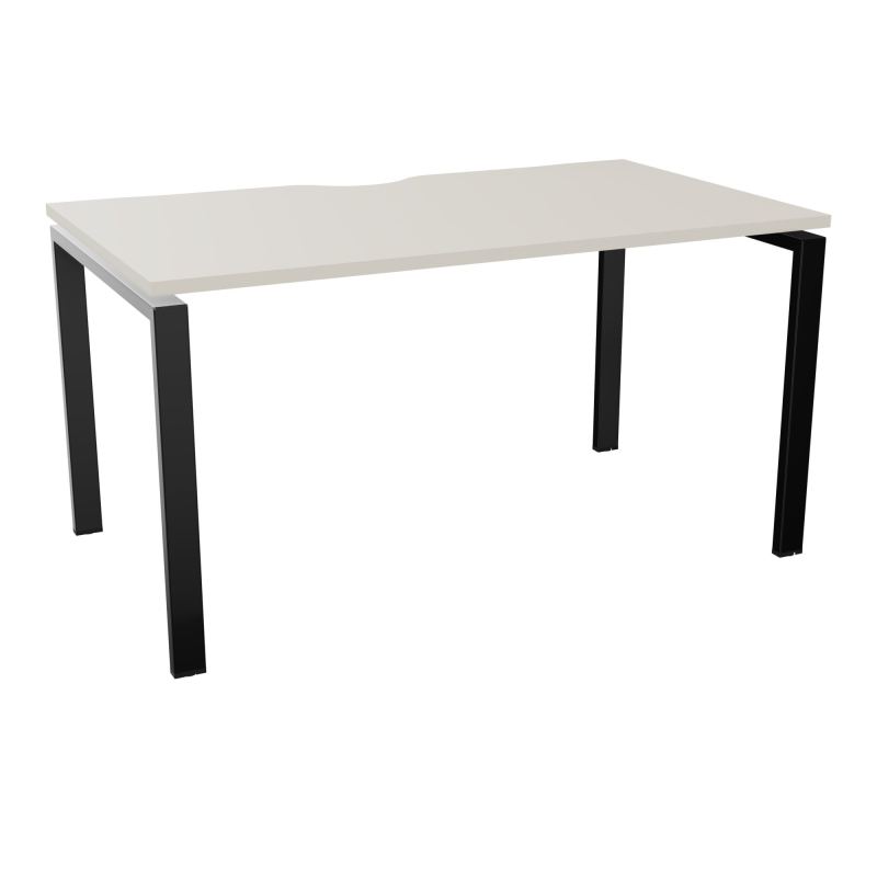 BUR RECT. CONECT ECHANCRURE L140XP80CM décor  SUR PIEDS ARCHE FIXES FIN N5 SG