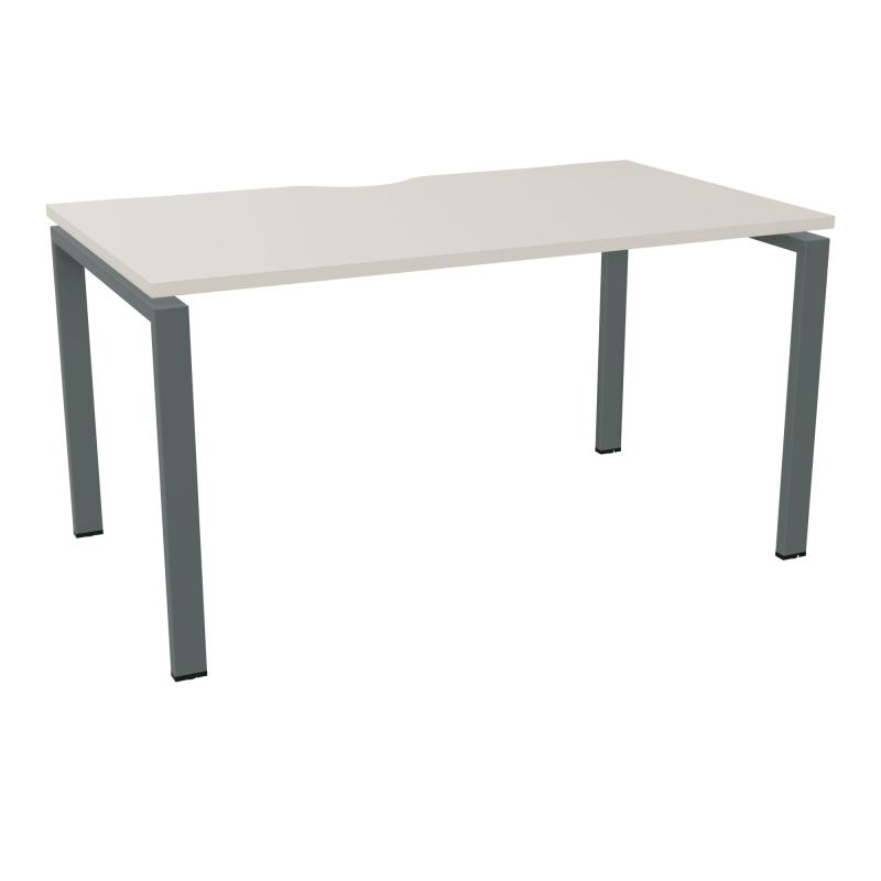 BUR RECT. CONECT ECHANCRURE L140XP80CM décor  SUR PIEDS ARCHE FIXES FIN N5 SU