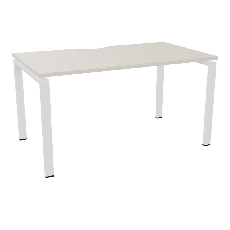 BUR RECT. CONECT ECHANCRURE L140XP80CM décor  SUR PIEDS ARCHE FIXES FIN N5 ZO