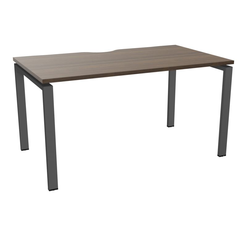 BUR RECT. CONECT ECHANCRURE L140XP80CM décor  SUR PIEDS ARCHE FIXES FIN N6 SC