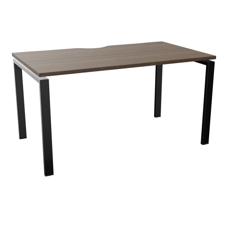 BUR RECT. CONECT ECHANCRURE L140XP80CM décor  SUR PIEDS ARCHE FIXES FIN N6 SG