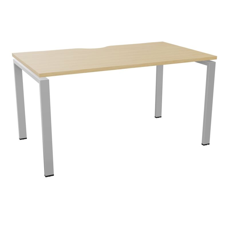 BUR RECT. CONECT ECHANCRURE L140XP80CM décor  SUR PIEDS ARCHE FIXES FIN    R1 SA